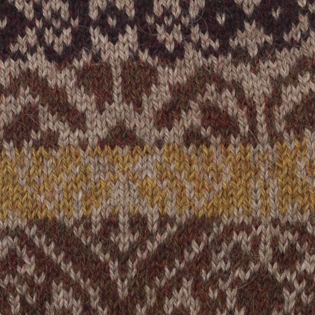 Soft Alpaca Wool Fingerless Mitts in Earth Tones - Cusco Earth