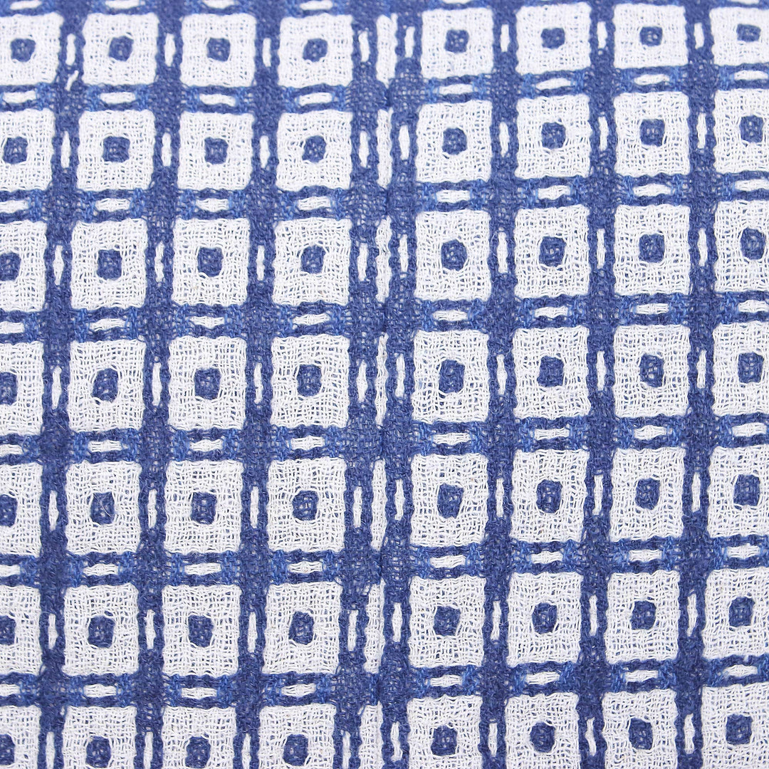 Blue and White Cotton Hobo Handbag - Sweet Indigo