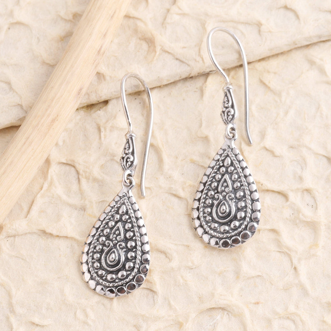 Sterling Silver Water Droplet Dangle Earrings - Fog Tears