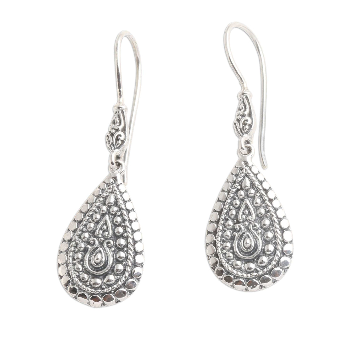 Sterling Silver Water Droplet Dangle Earrings - Fog Tears