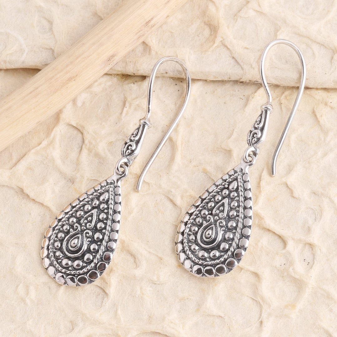 Sterling Silver Water Droplet Dangle Earrings - Fog Tears