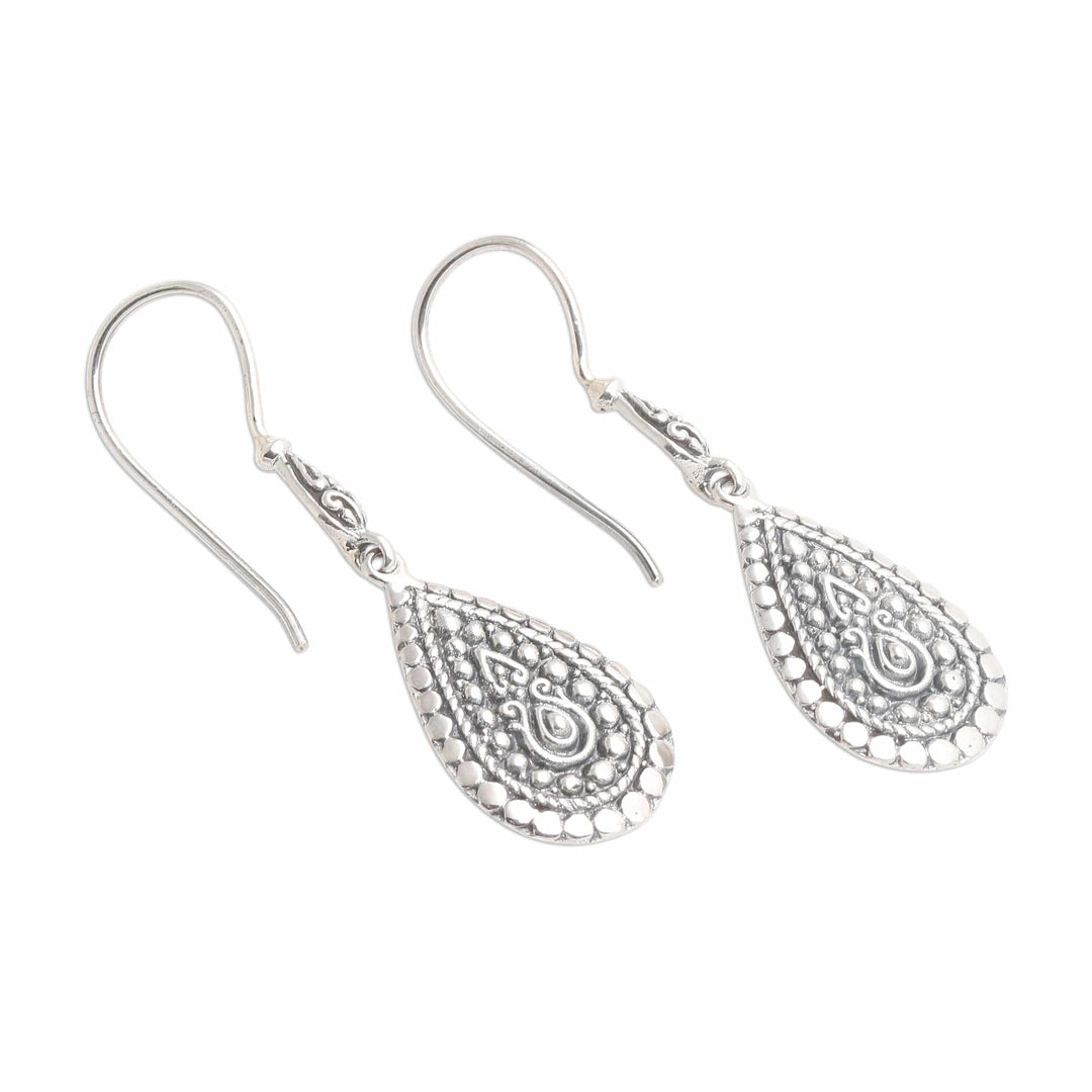 Sterling Silver Water Droplet Dangle Earrings - Fog Tears