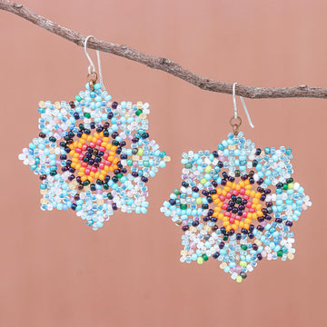 Floral Geometry in Blue