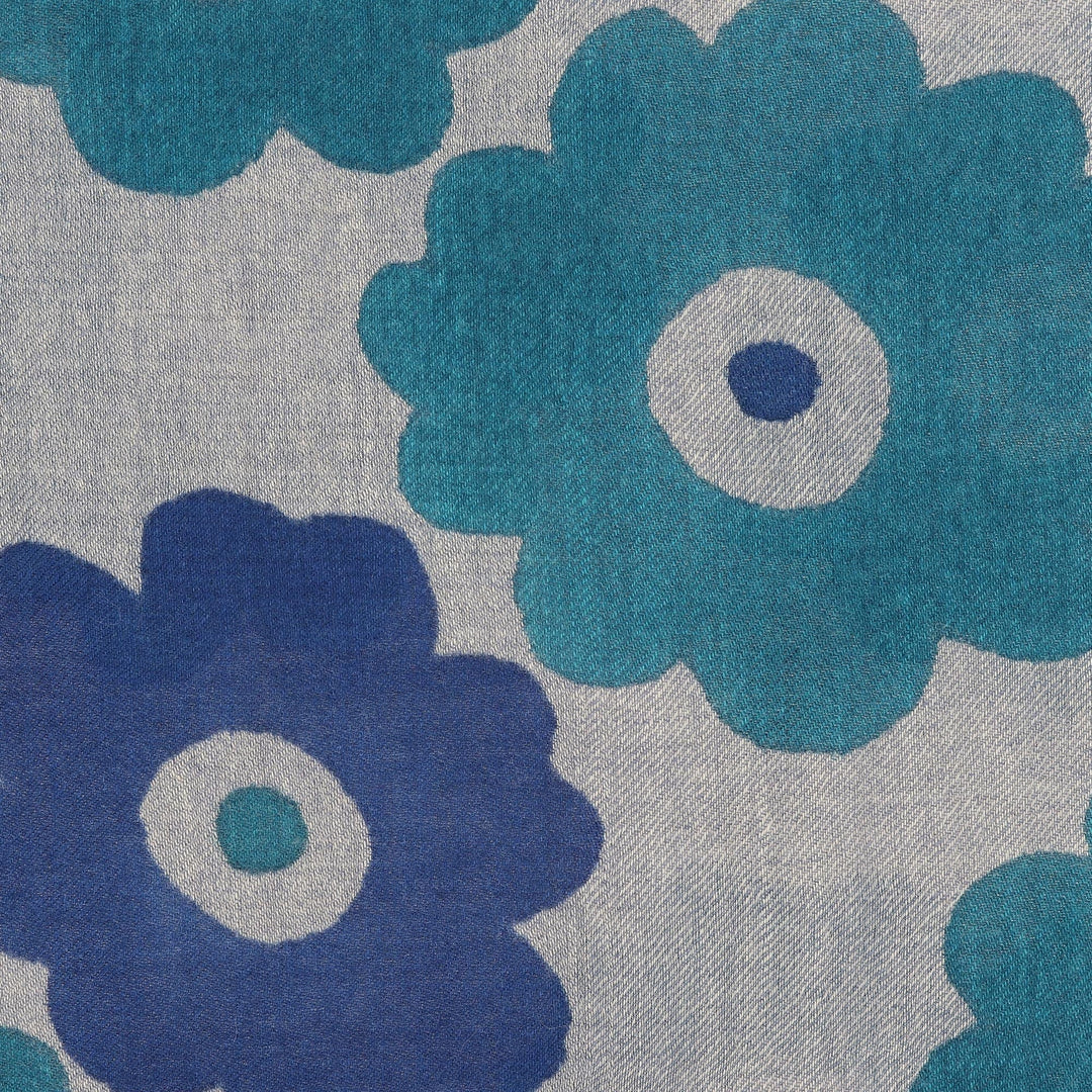 Handmade Floral Wool Shawl - Winter Garden