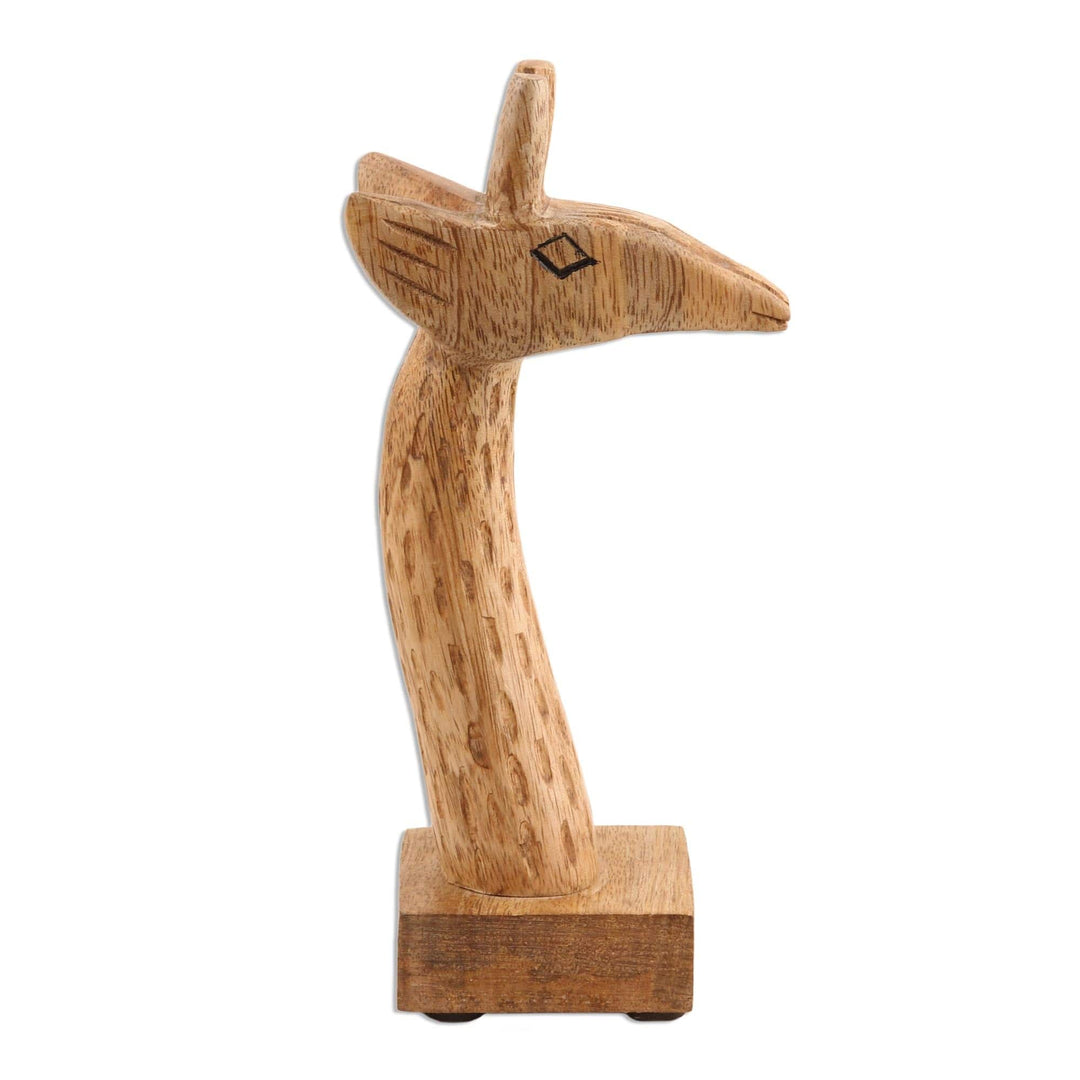 Hand Carved Mango Wood Giraffe Eyeglass Holder - Spectacular Giraffe