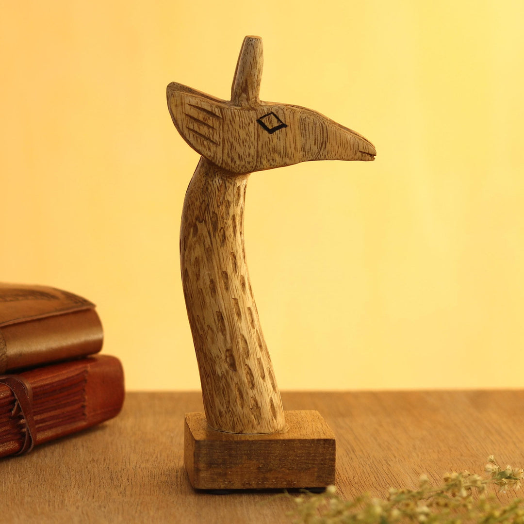 Hand Carved Mango Wood Giraffe Eyeglass Holder - Spectacular Giraffe