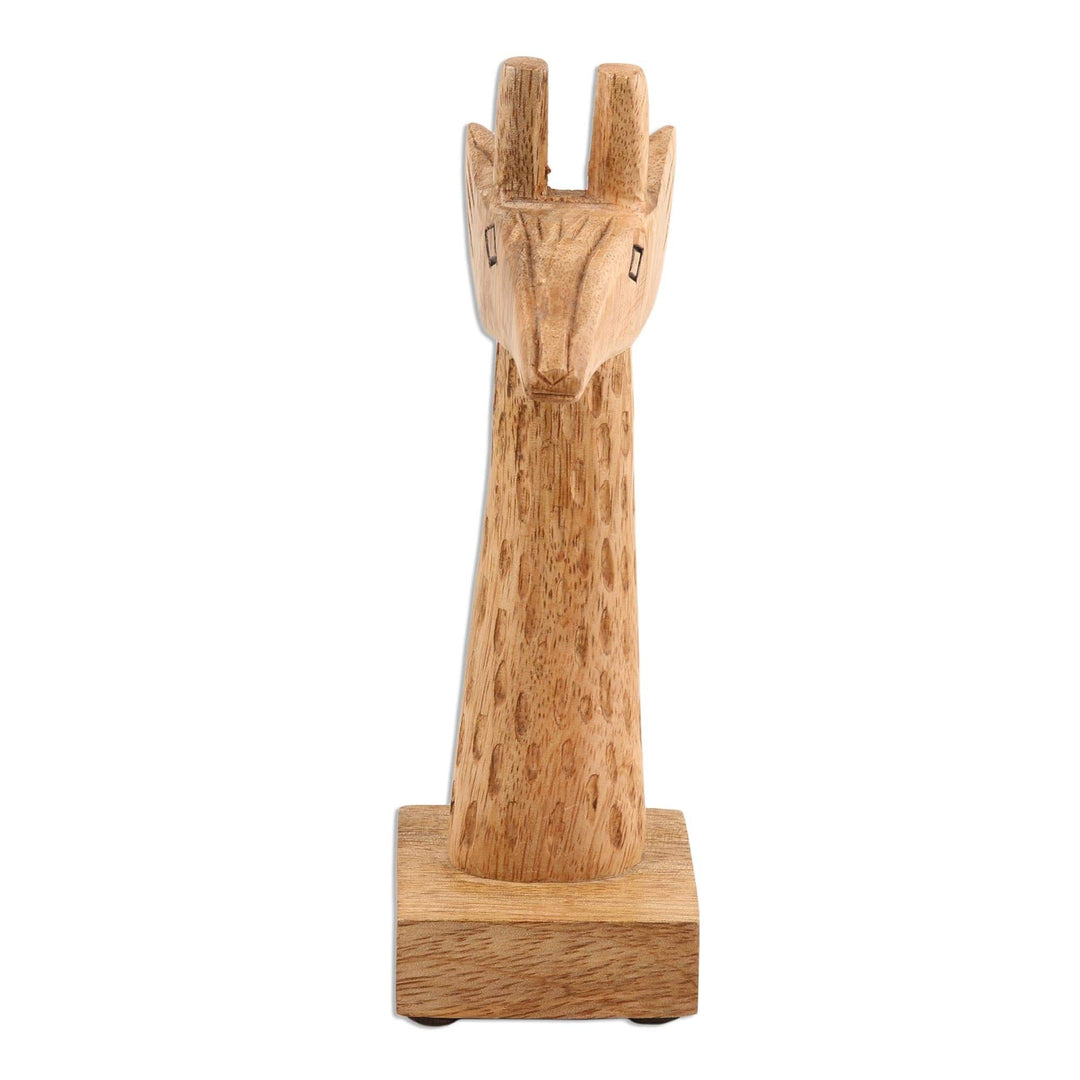 Hand Carved Mango Wood Giraffe Eyeglass Holder - Spectacular Giraffe