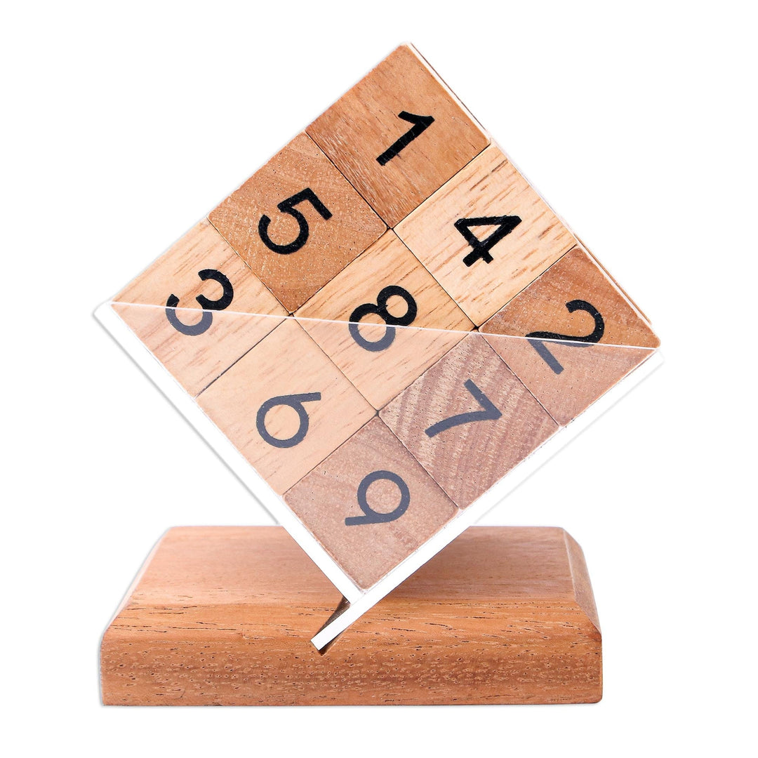Hand Made Raintree Wood Sudoku Game from Thailand - Sudoku Fun