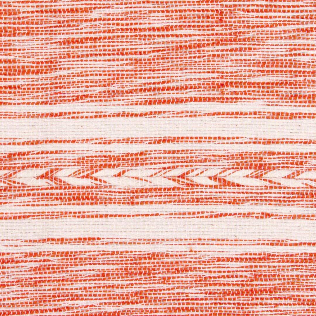 Hand Crafted Orange and White Placemats (Set of 4) - Inspiration in Tangerine