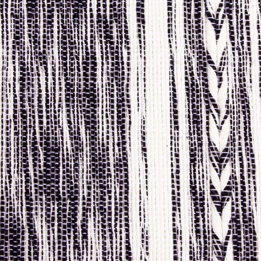 Dark Grey and White Hand Woven Placemats (Set of 4) - Inspiration in Graphite