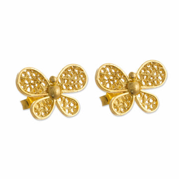 18k Gold Plated Butterfly Earrings - Radiant Butterfly