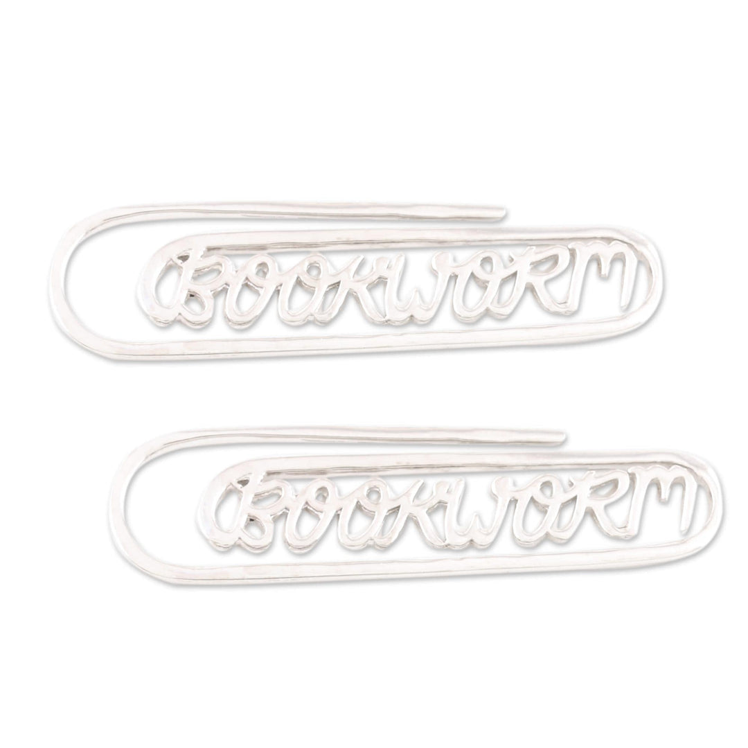 Sterling Silver Bookmarks (Pair) - Bookworm