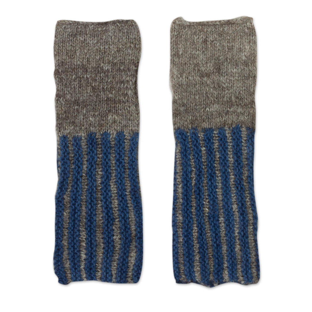Pure 100% Alpaca Wool Fingerless Mitts - Snug Harbor