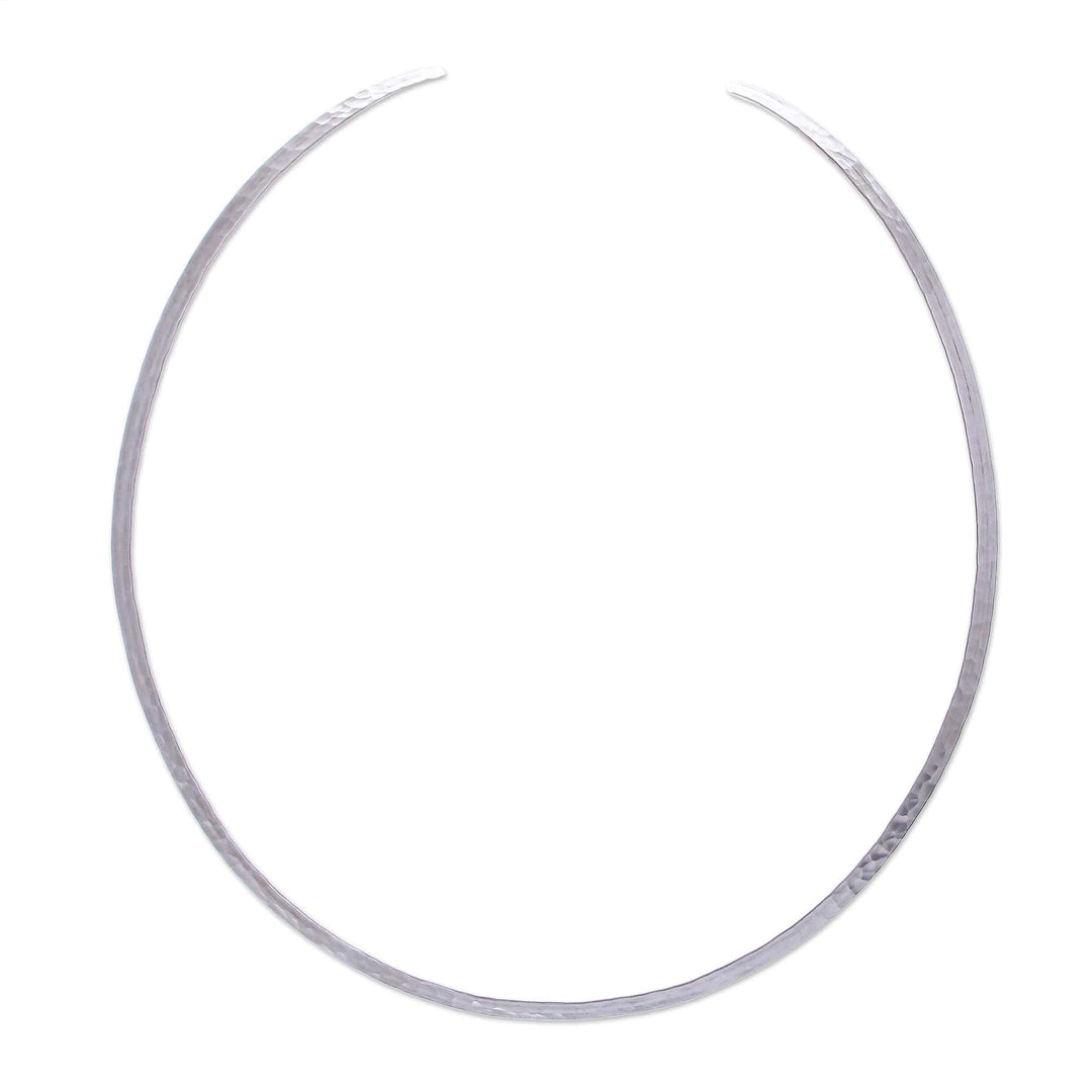 Hand Crafted Hammered Sterling Silver Collar from Thailand - Adventure Time
