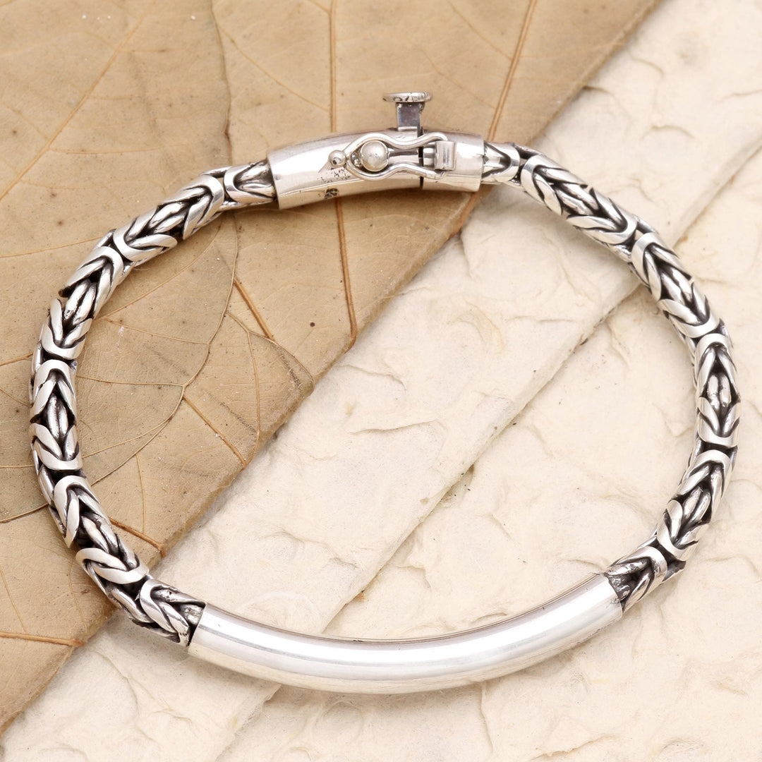Sterling Silver Borobudur Pendant Bracelet From Indonesia - Temple Decorations