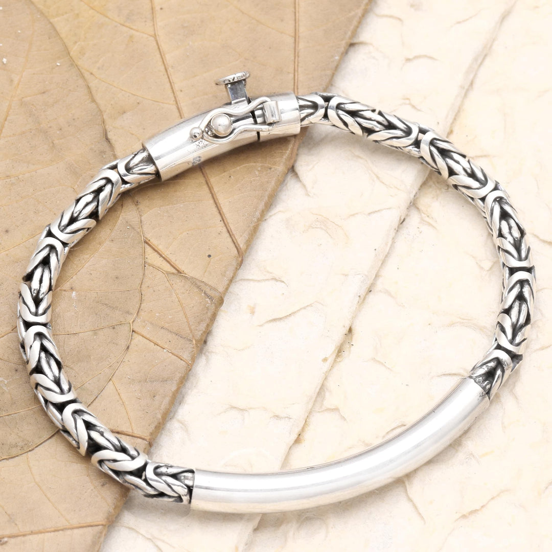 Sterling Silver Borobudur Pendant Bracelet From Indonesia - Temple Decorations