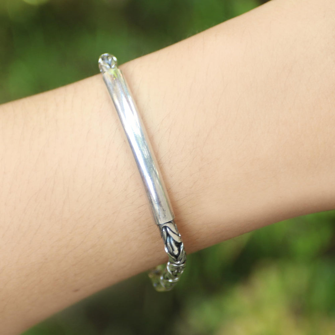 Sterling Silver Borobudur Pendant Bracelet From Indonesia - Temple Decorations