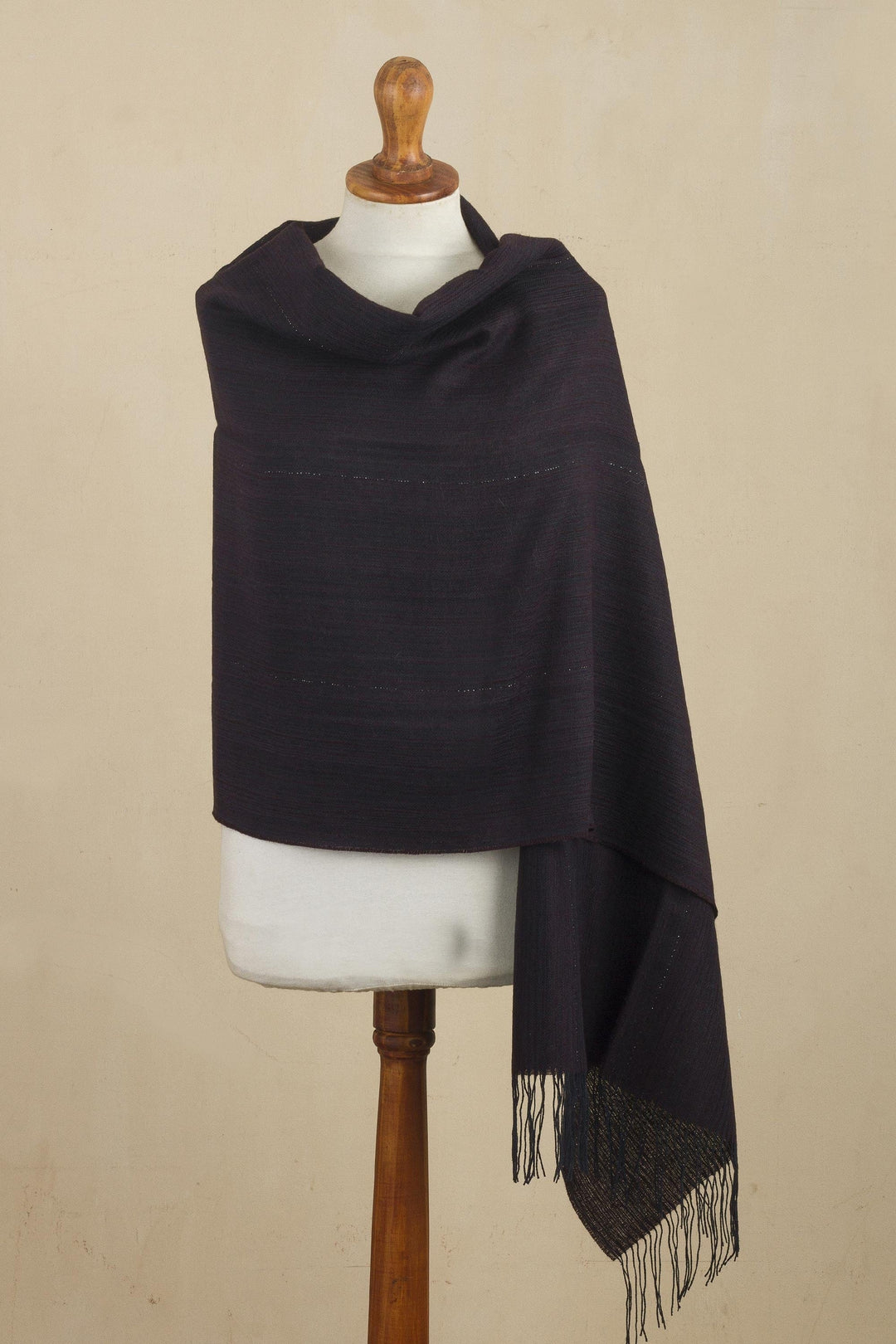 Fringed 100% Alpaca Shawl - Subtle Mood