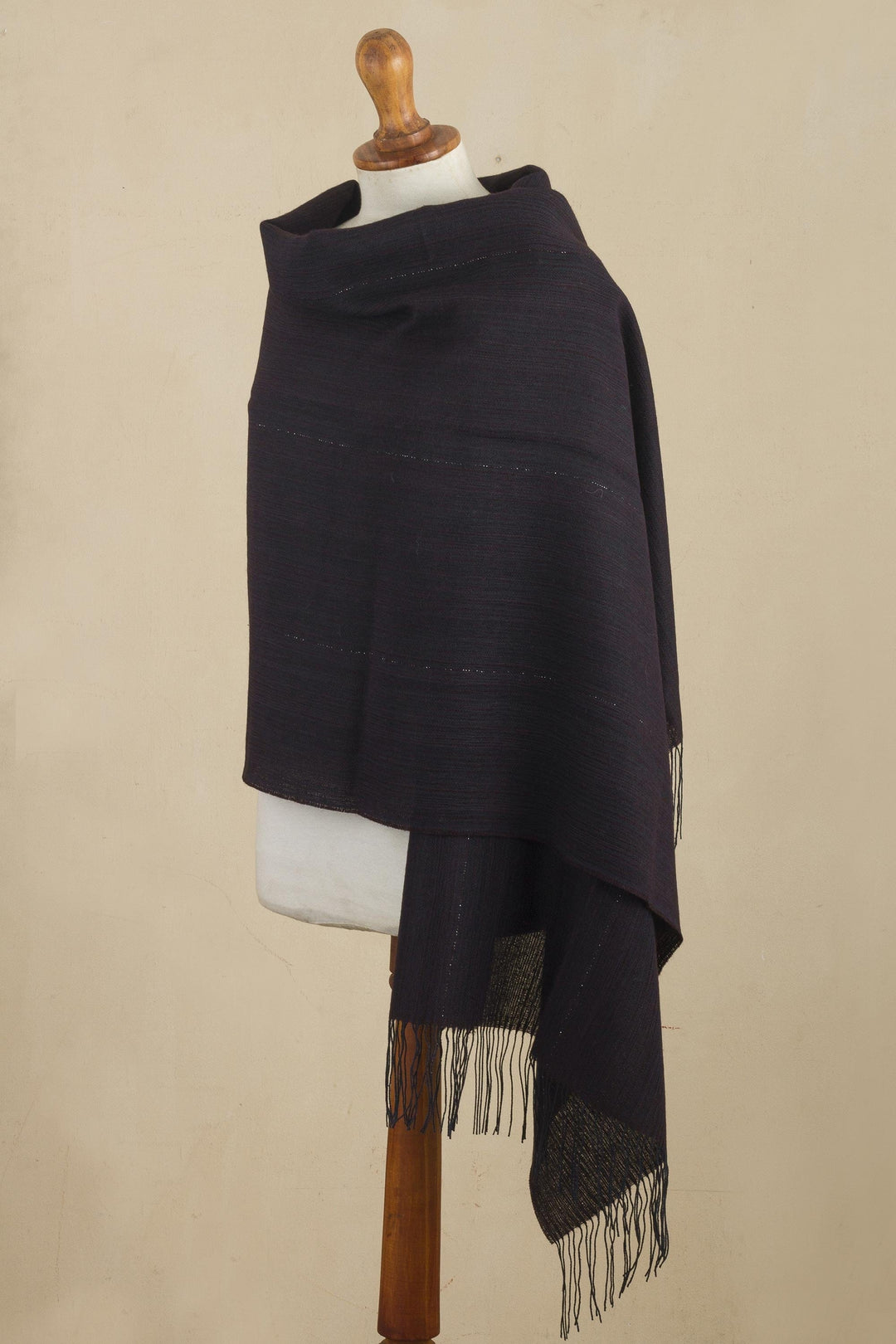 Fringed 100% Alpaca Shawl - Subtle Mood
