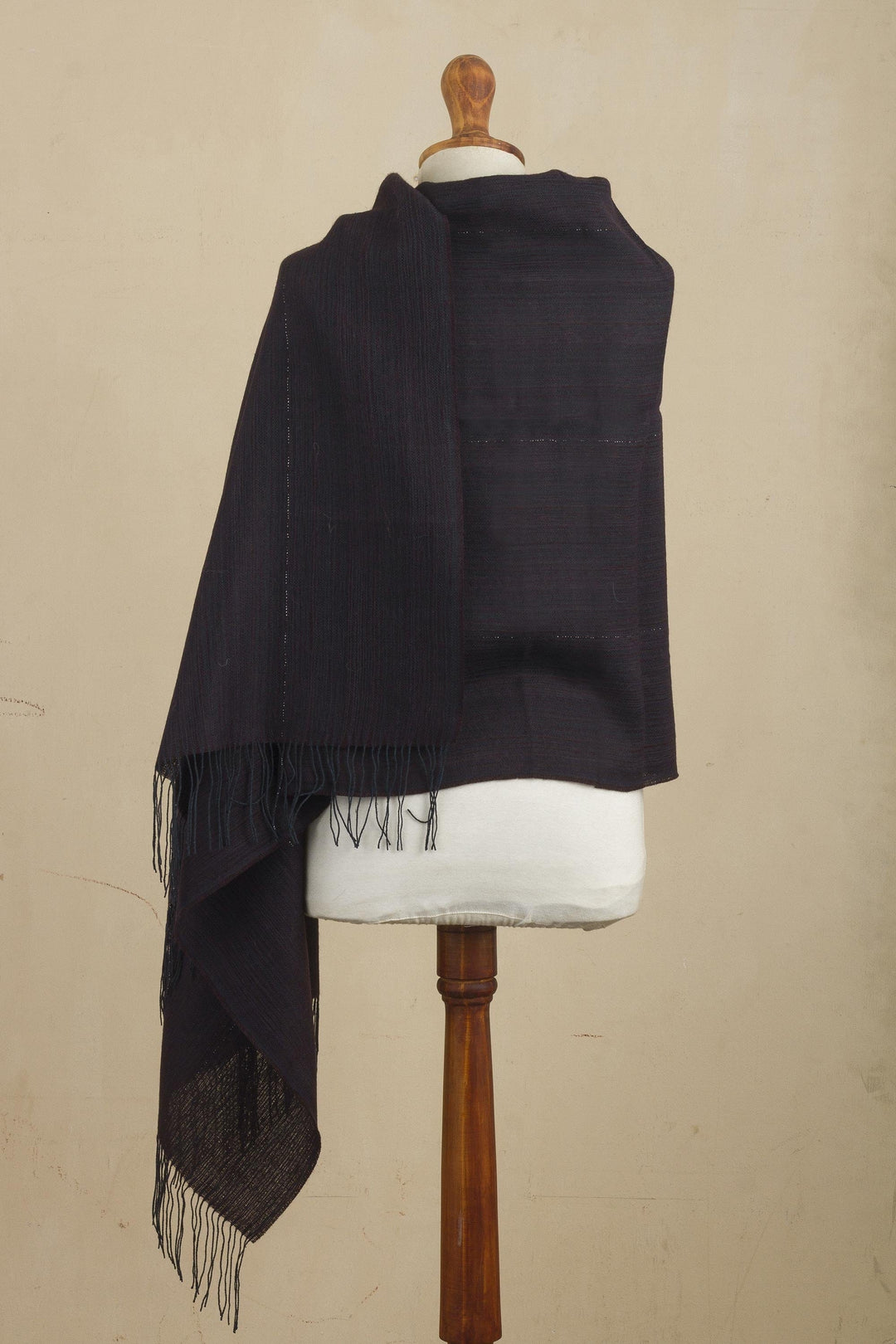 Fringed 100% Alpaca Shawl - Subtle Mood