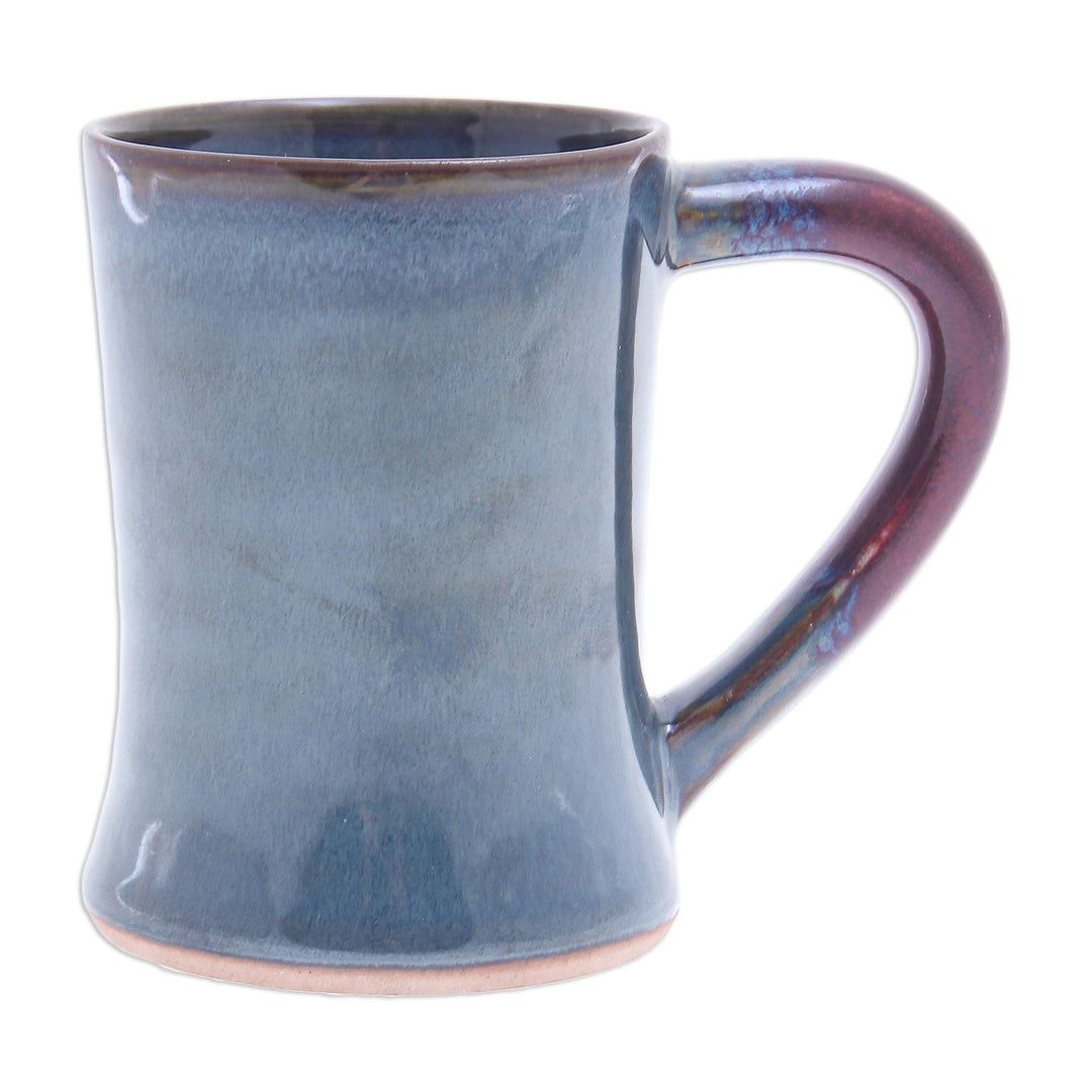 Thai Blue and Red Ceramic Mug - Refreshed