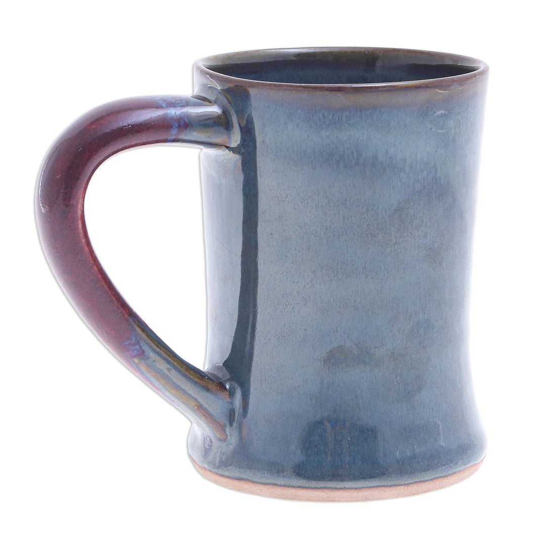 Thai Blue and Red Ceramic Mug - Refreshed