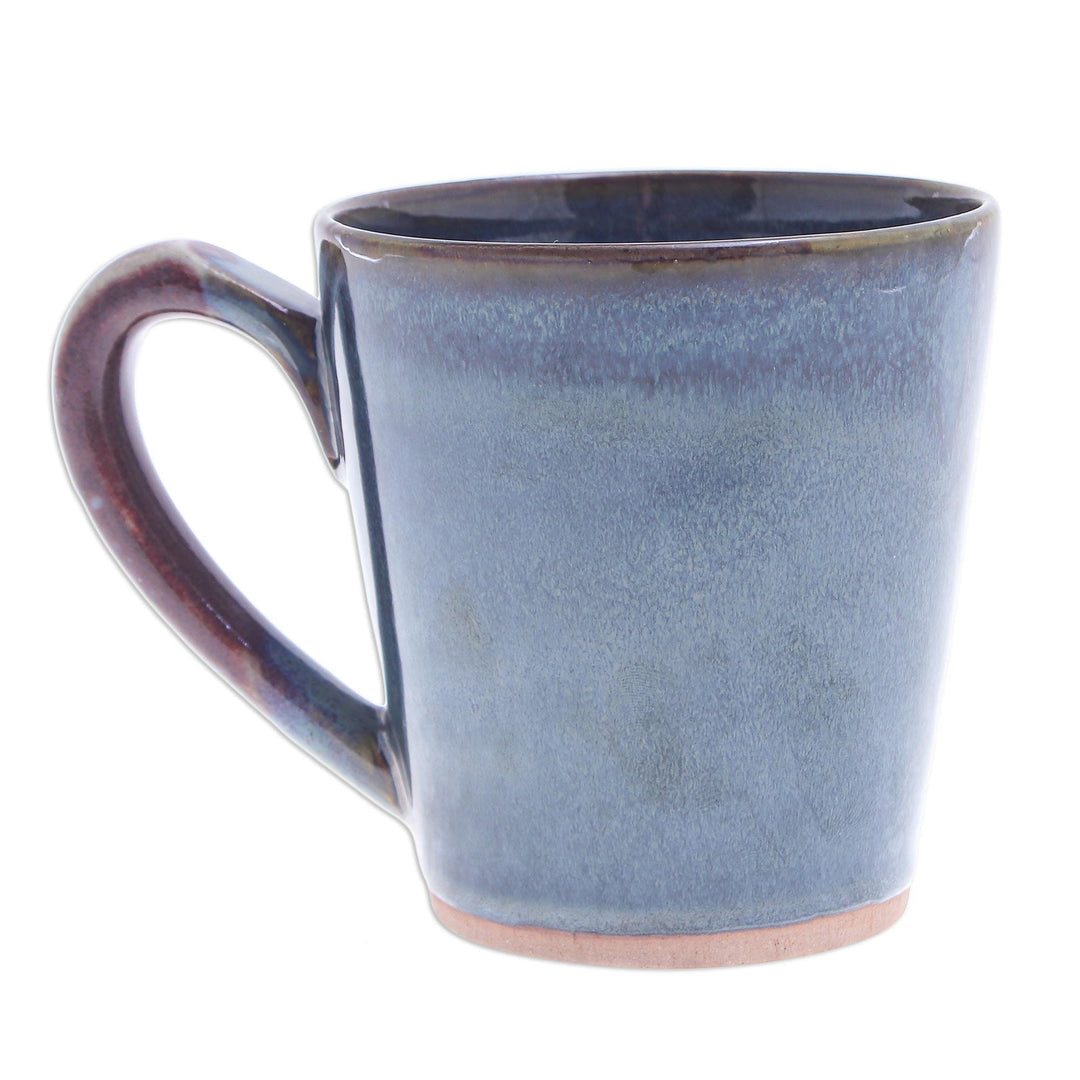 Hand Made Blue and Red Ceramic Mug - Shoreline