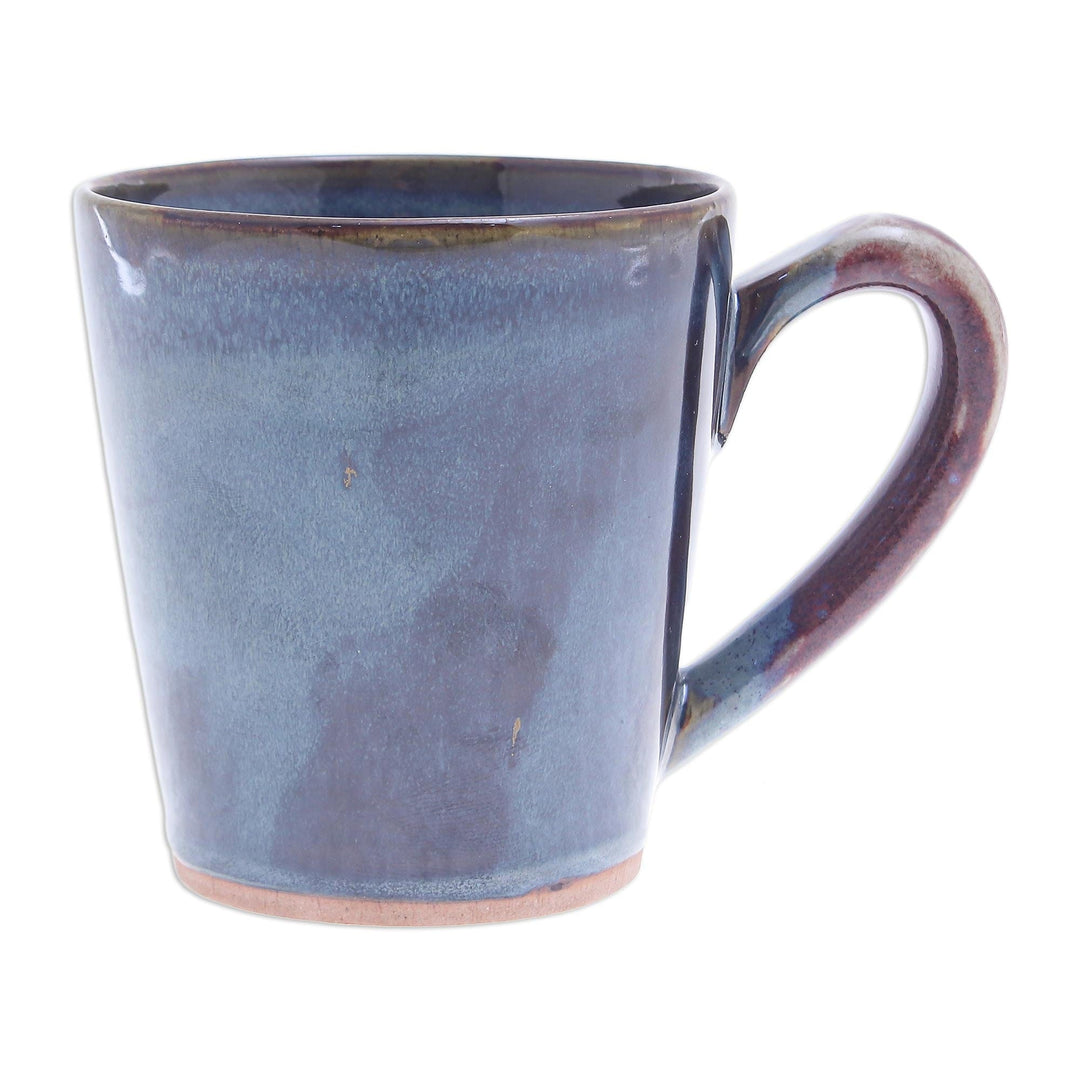 Hand Made Blue and Red Ceramic Mug - Shoreline