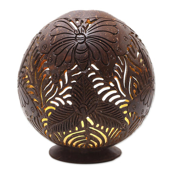 Coconut Shell Butterfly-Themed Catchall - Butterfly Waves