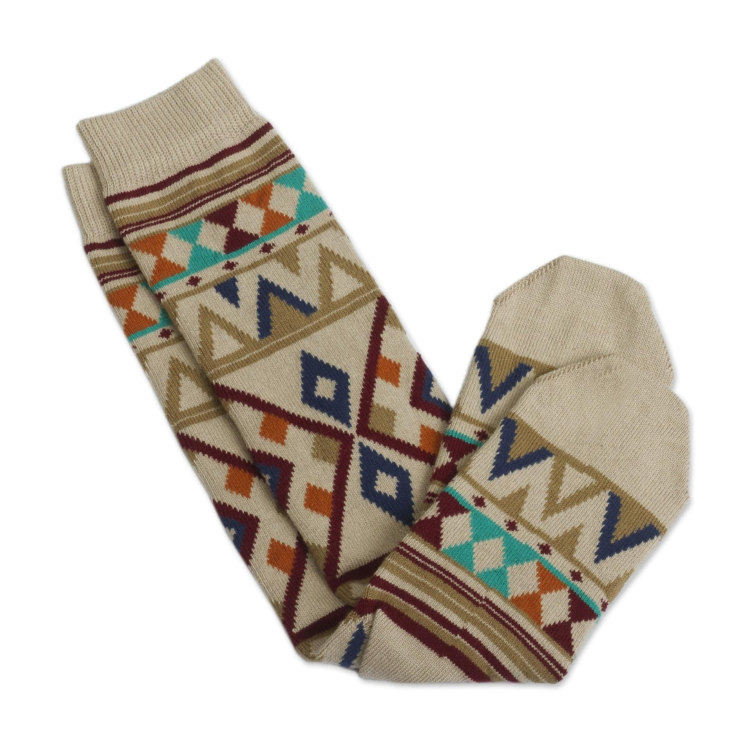 Geometric Motif Unisex Socks - Cuzco Heritage