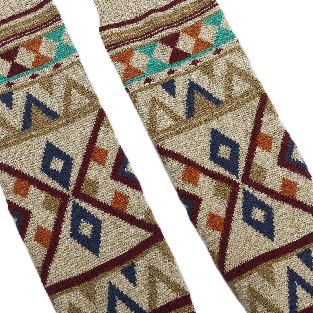 Geometric Motif Unisex Socks - Cuzco Heritage