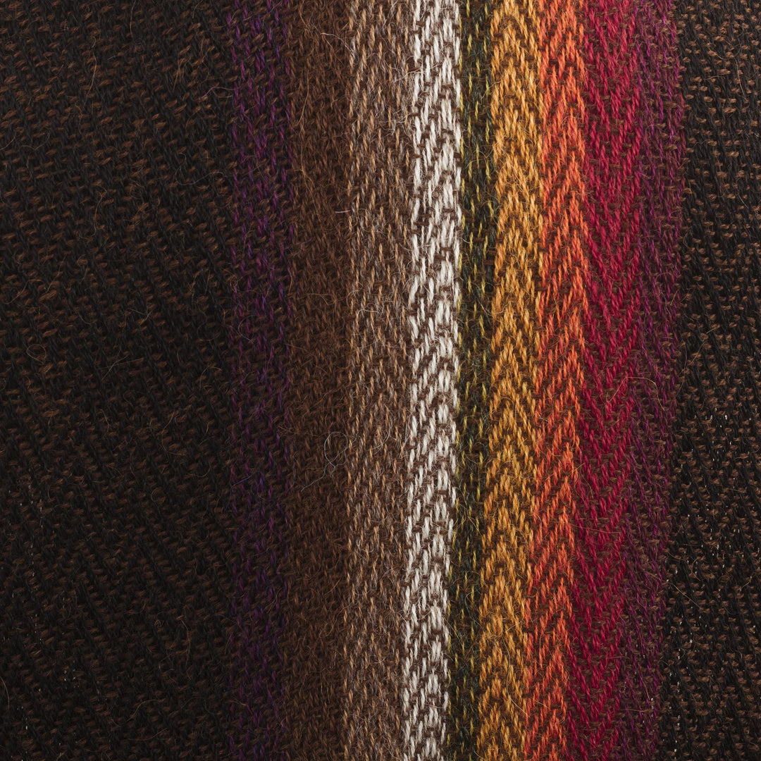 Earth-Toned 100% Alpaca Scarf - Earth Colors