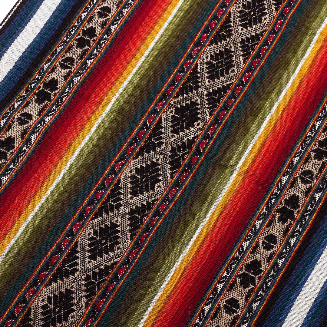 Multicolored Alpaca-Blend Table Runner - Noble Inca