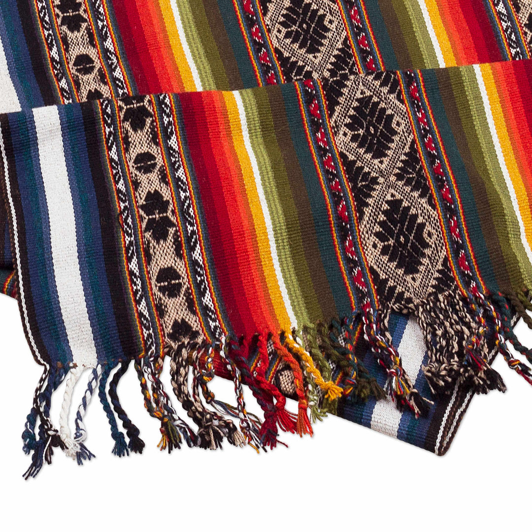 Multicolored Alpaca-Blend Table Runner - Noble Inca