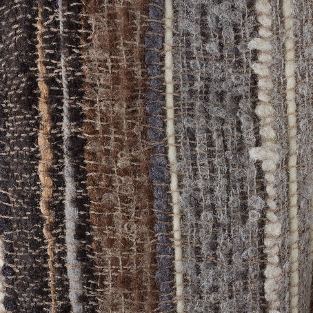 Handwoven Baby Alpaca Blend Unisex Scarf from Peru - Captivating Stripes