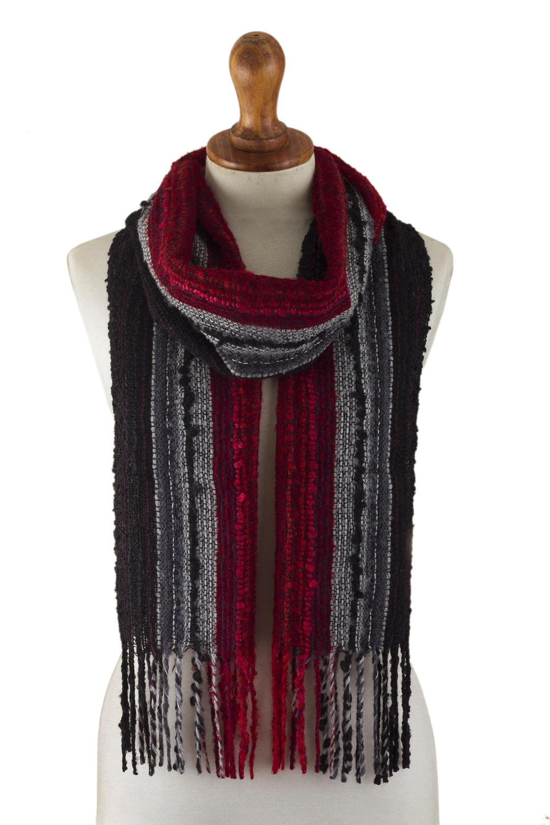 Crimson Grey and Black Scarf - Crimson Road