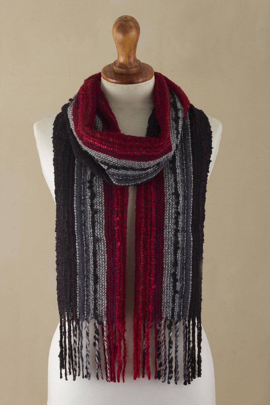 Crimson Grey and Black Scarf - Crimson Road