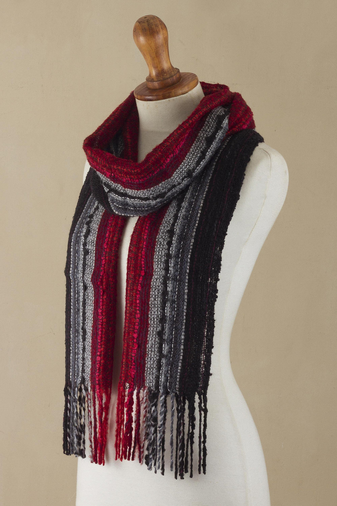 Crimson Grey and Black Scarf - Crimson Road