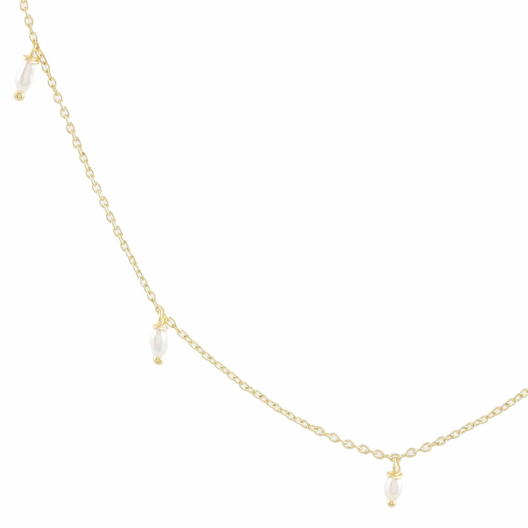 Gold-Plated Sterling Silver Cultured Pearl Necklace - Mermaid's Delight