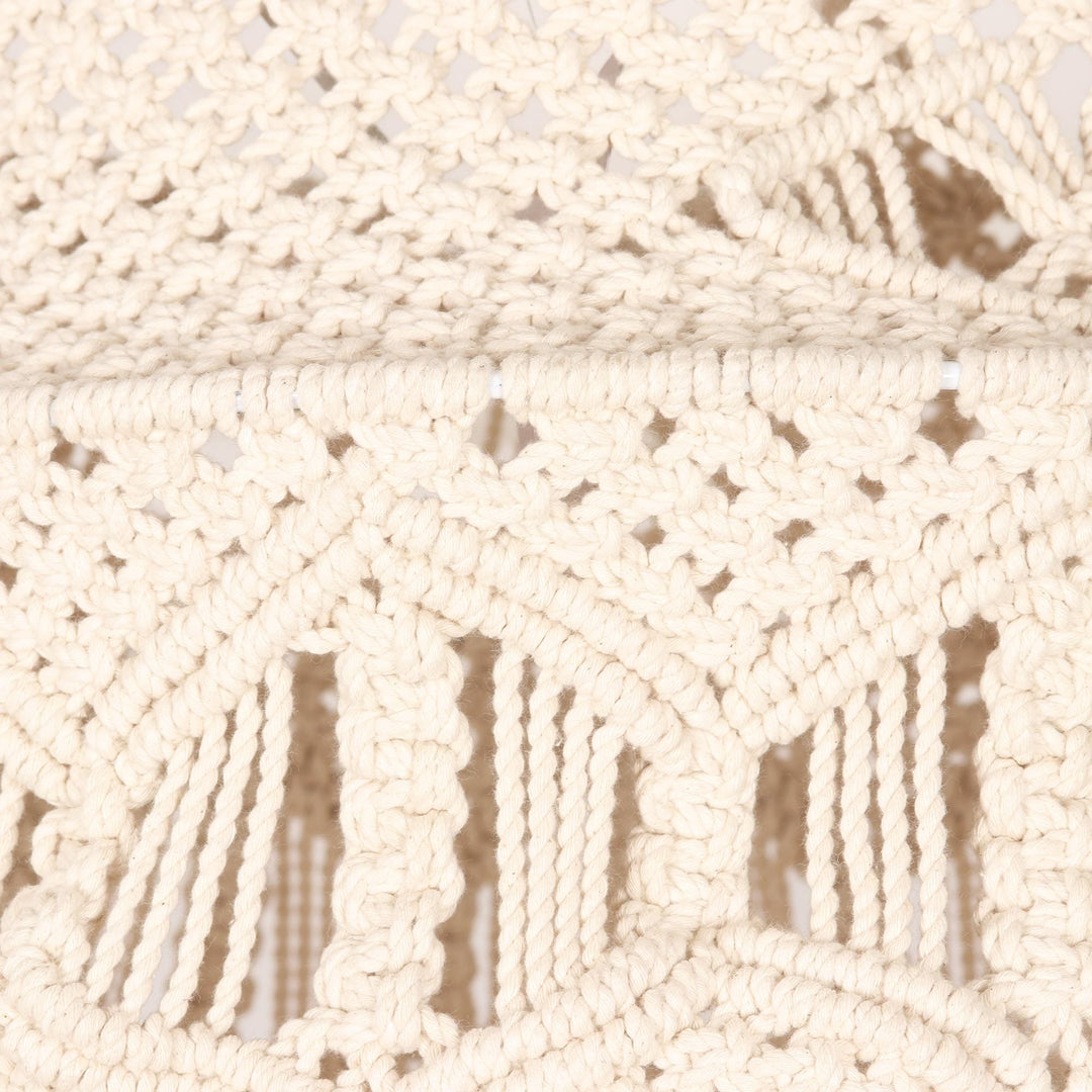 Hand Knotted Macrame Cotton Chandelier - Boho Delight