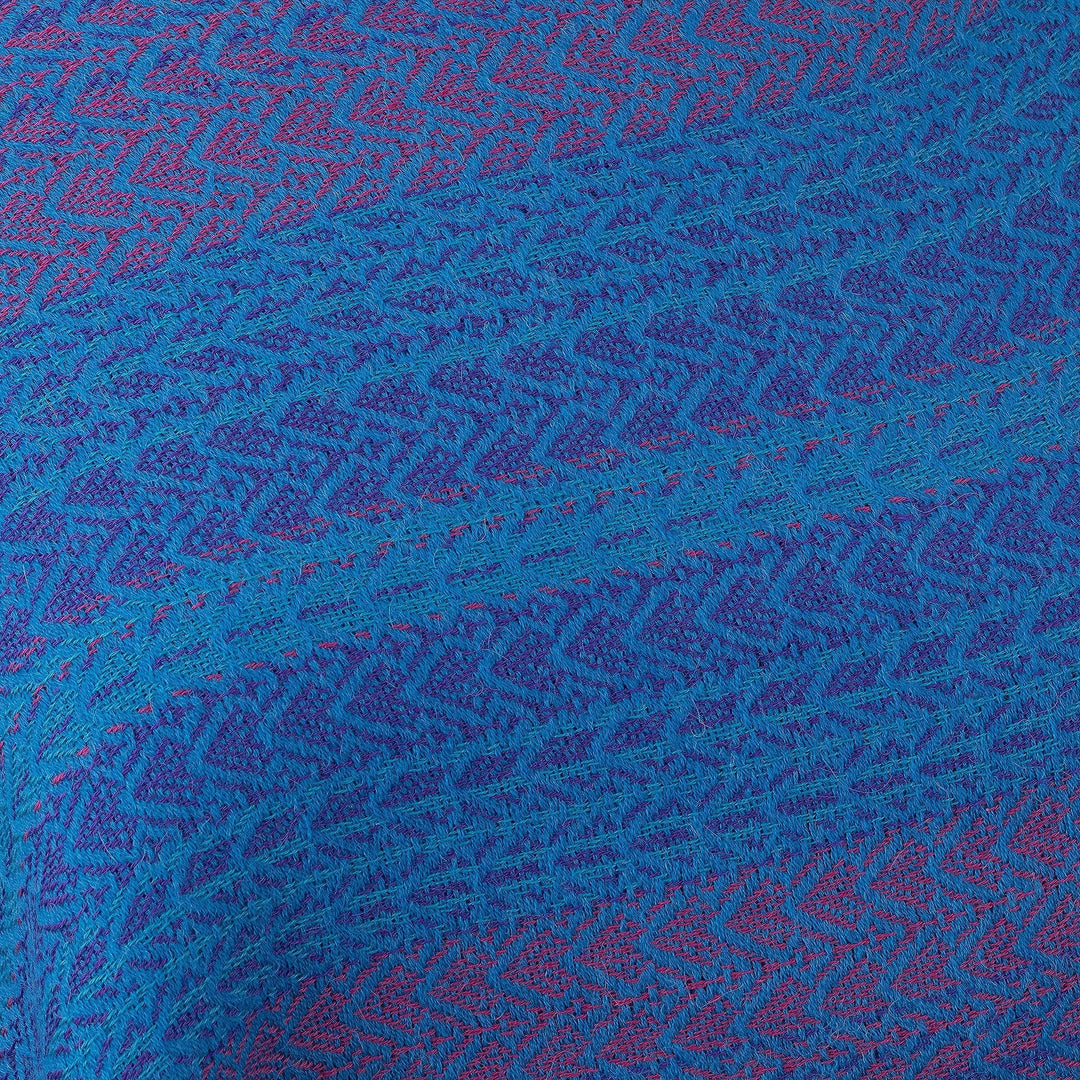 Andean Scarf in Baby Alpaca Blend from Peru - Blue Surprise