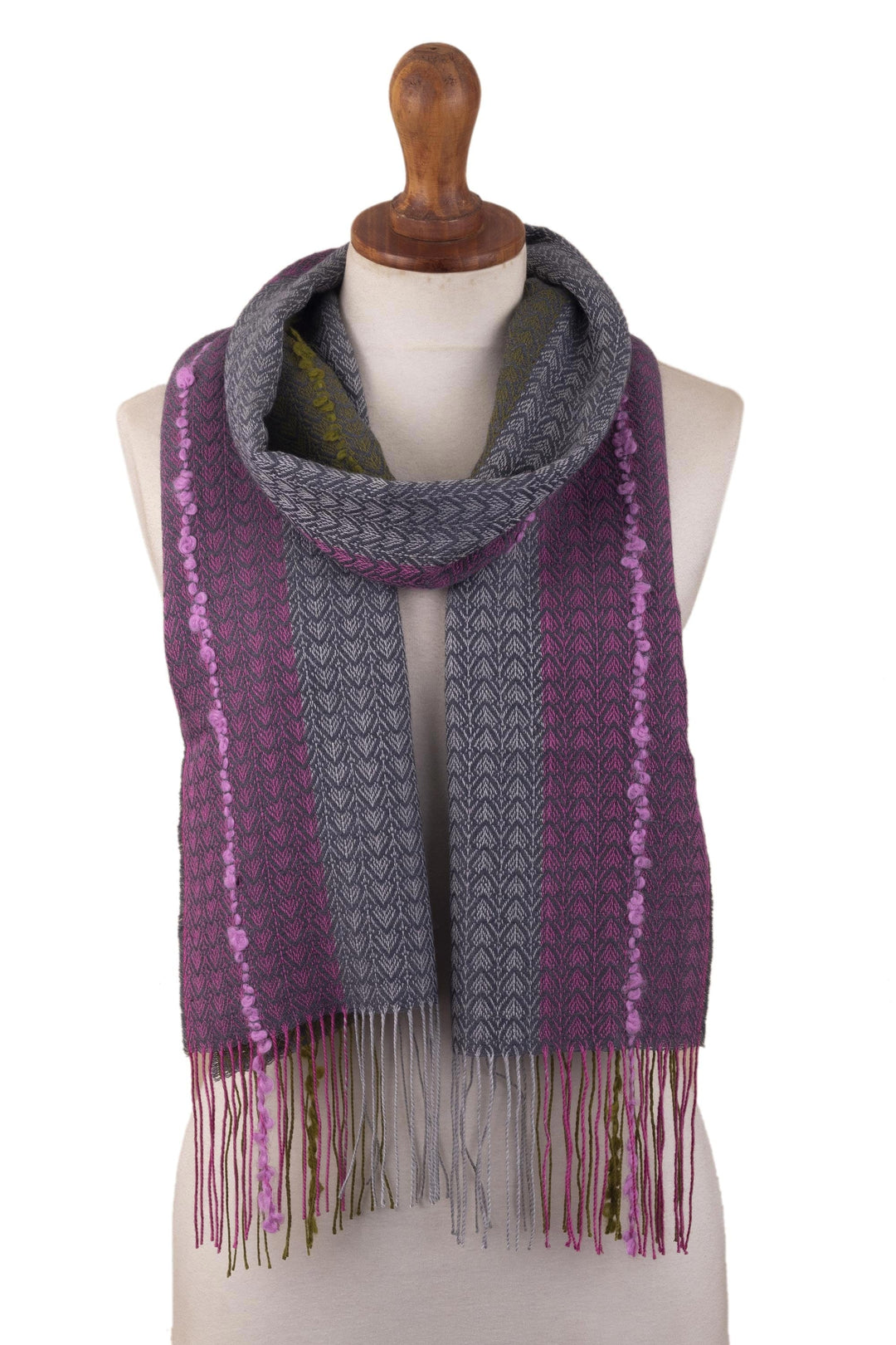 Hand Woven Baby Alpaca Blend Scarf - Dreaming