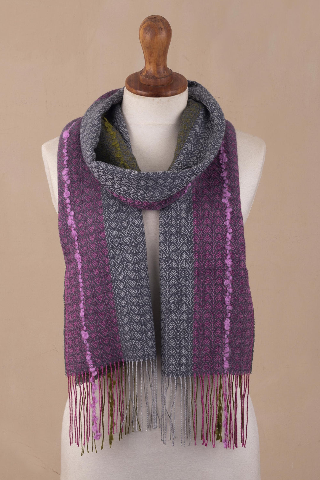 Hand Woven Baby Alpaca Blend Scarf - Dreaming