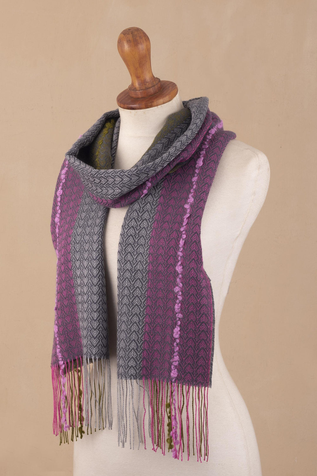 Hand Woven Baby Alpaca Blend Scarf - Dreaming