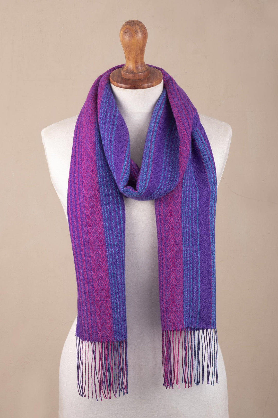 Baby Alpaca and Pima Cotton Blend Scarf from Peru - Darling