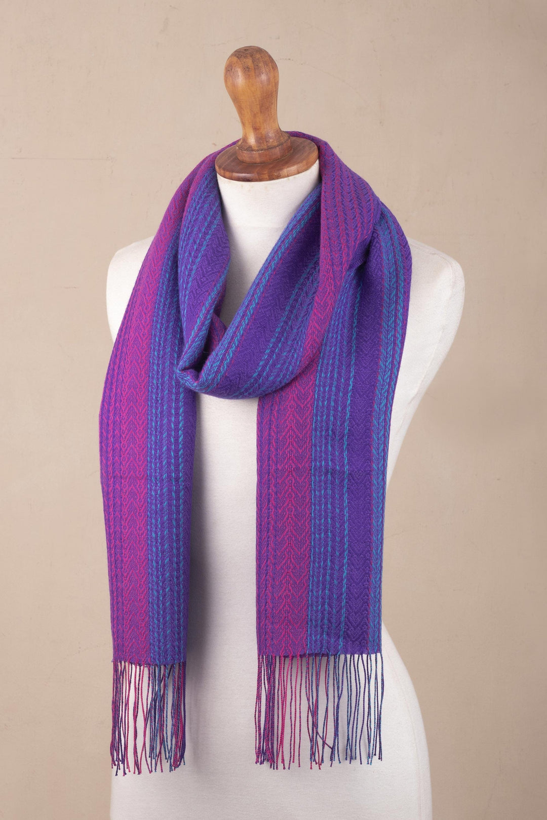 Baby Alpaca and Pima Cotton Blend Scarf from Peru - Darling