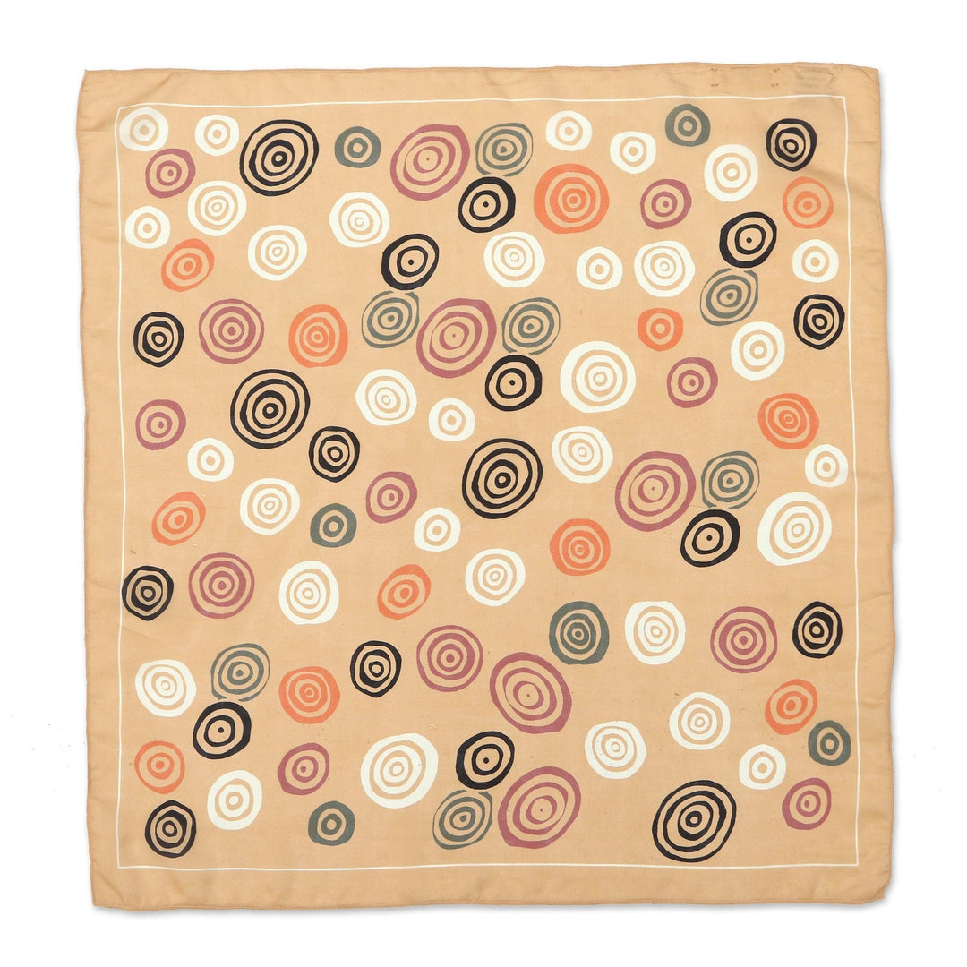 Artisan Made Silk Bandana from Bali - Chocolate Candy