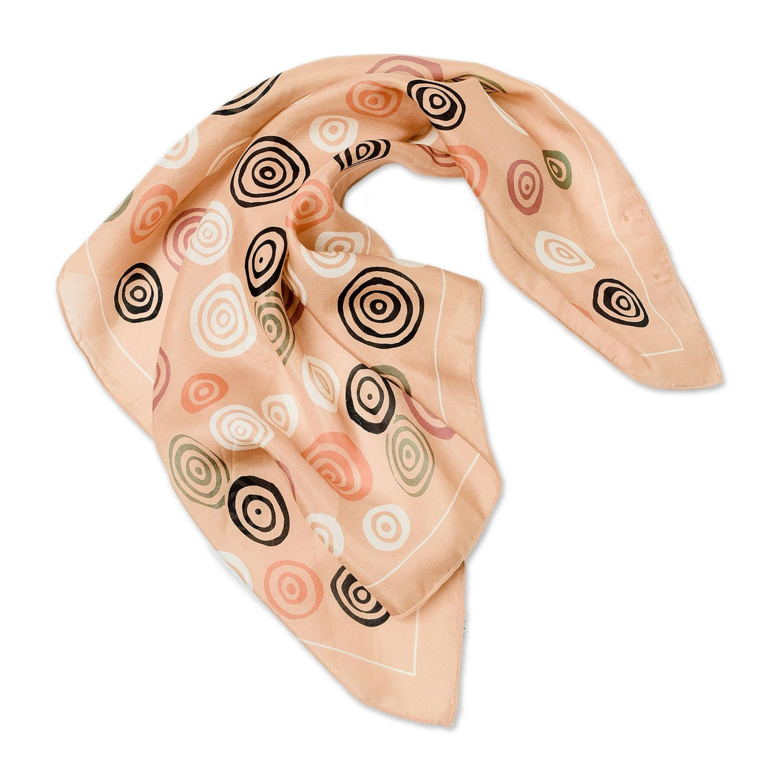 Artisan Made Silk Bandana from Bali - Chocolate Candy