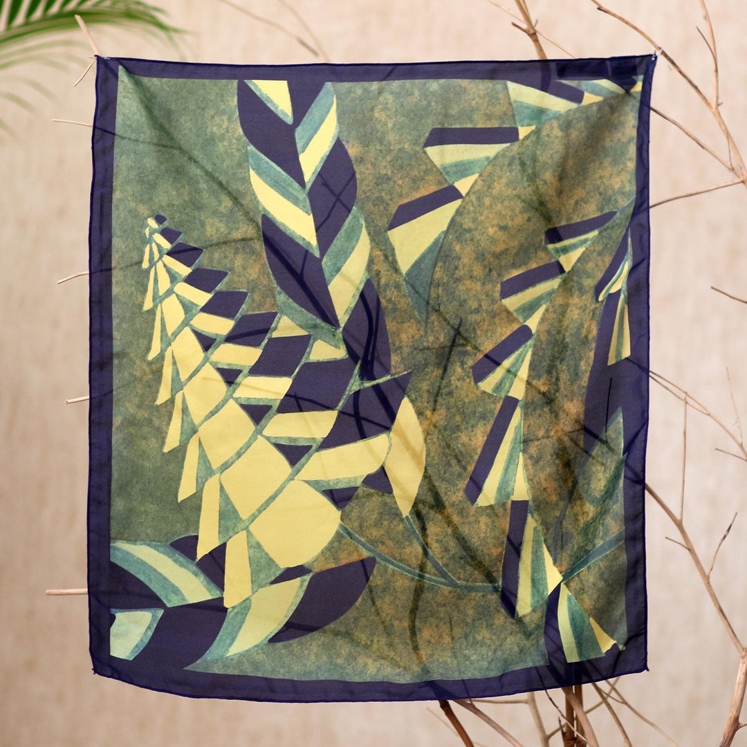 Balinese Nature-Inspired Silk Bandana - Evening Walk