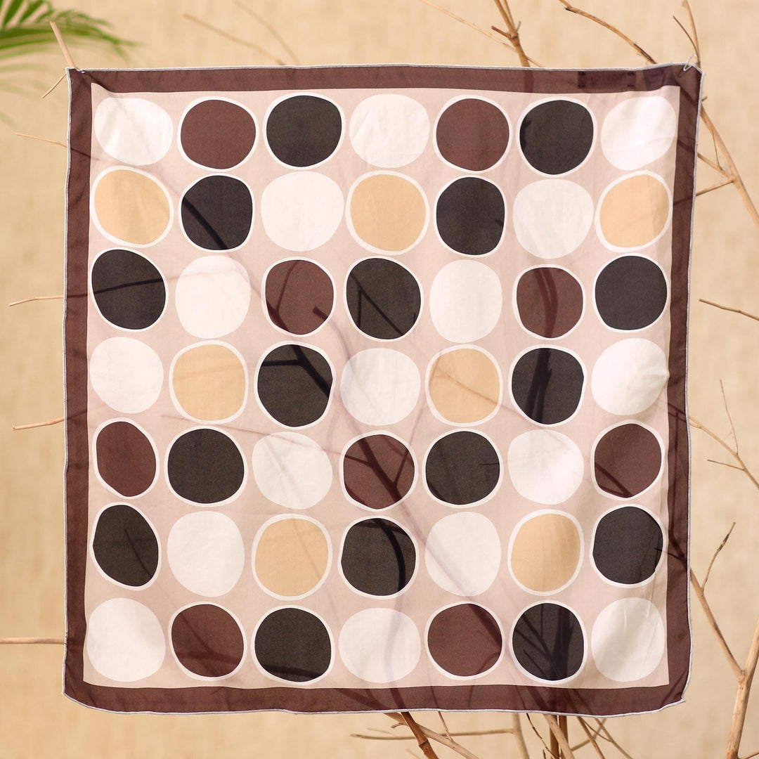 Polka-Dot Printed Silk Bandana - Polka Land